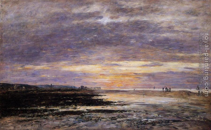 Eugene Boudin : Deauville, Sunset on the Beach